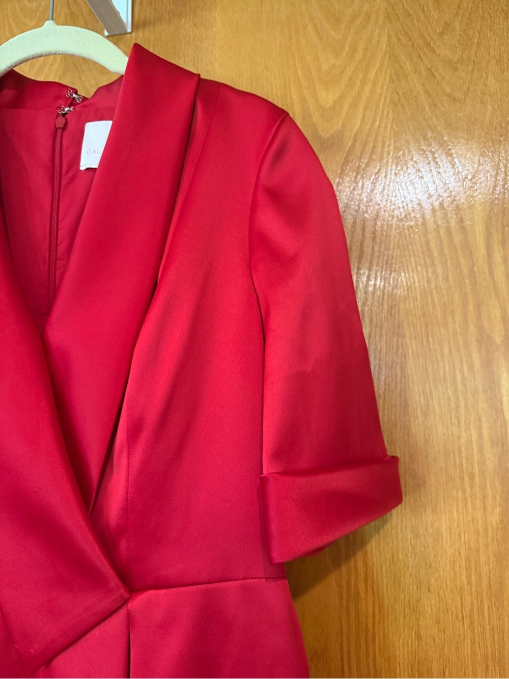 Red Women's Blazer Jacket - Stylish Shawl Collar